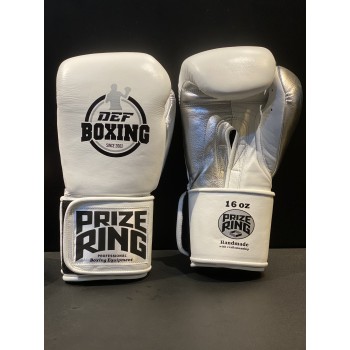 DEF Boxing X Prize Ring Boxing Gloves (White)