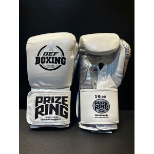 DEF Boxing X Prize Ring Boxing Gloves (White)