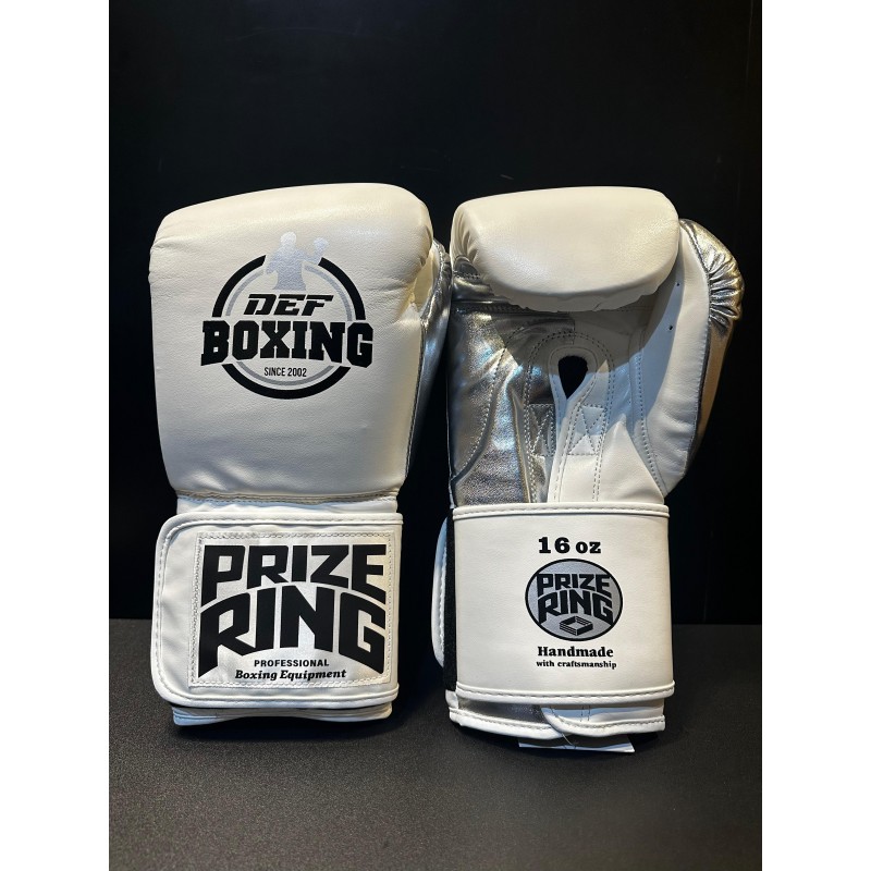 DEF Boxing X Prize Ring Boxing Gloves (White)